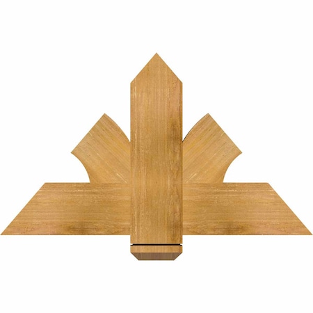 Ekena Millwork Redmond Rough Sawn Timber Gable Bracket, Western Red Cedar, 36"W x 21"H x 2"D x 6"F, 14/12 Pitch GBW036X21X0206RED00RWR